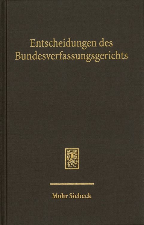 Produktbild: Entscheidungen des Bundesverfassungsgerichts (BVerfGE)