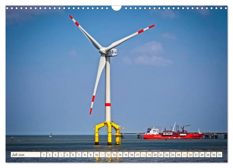 Produktbild: Windrad - Fluch und Segen (Wandkalender 2026 DIN A3 quer), CALVENDO Monatskalender