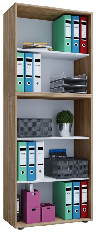 Produktbild: Holz B&uuml;ro Regal B&uuml;cher Ordner Aktenregal Lona 5f