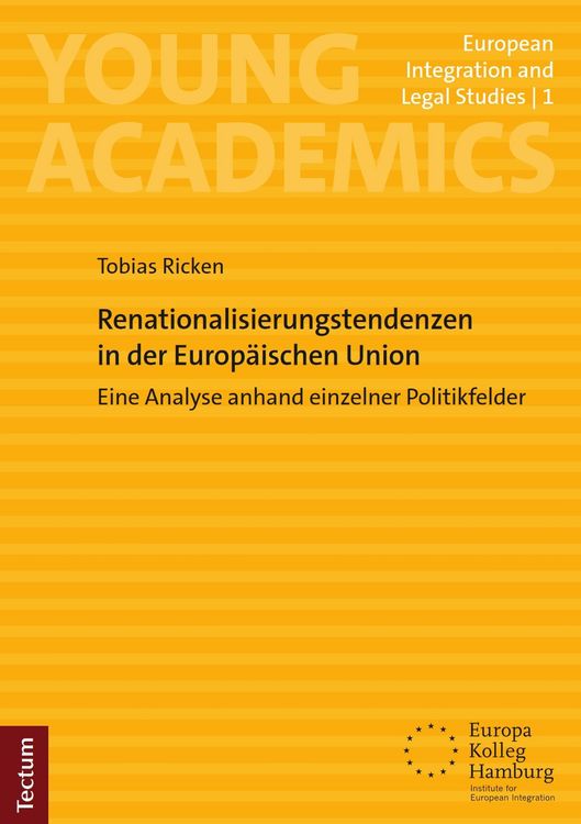 Produktbild: Renationalisierungstendenzen in der Europ&auml;ischen Union