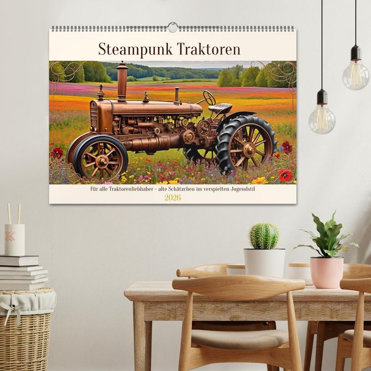 Produktbild: Steampunk Traktoren (Wandkalender 2026 DIN A2 quer), CALVENDO Monatskalender
