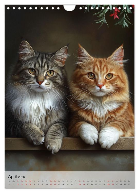 Produktbild: Katzen (Wandkalender 2026 DIN A4 hoch), CALVENDO Monatskalender