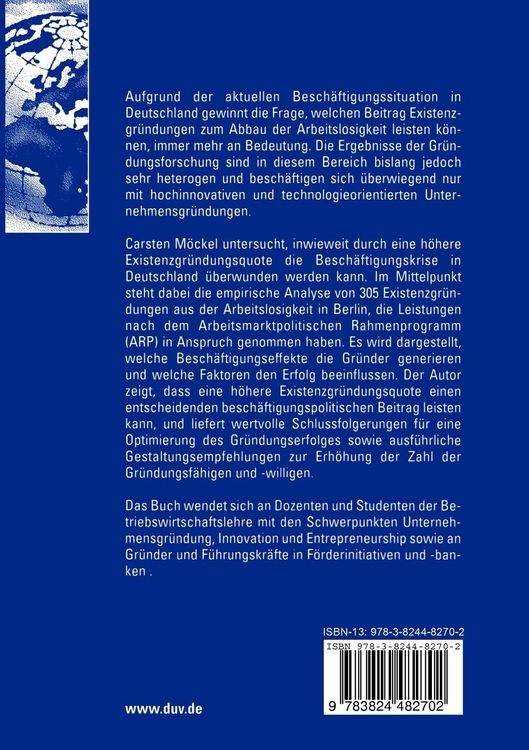 Produktbild: Existenzgr&uuml;ndungen als Weg aus der Besch&auml;ftigungskrise