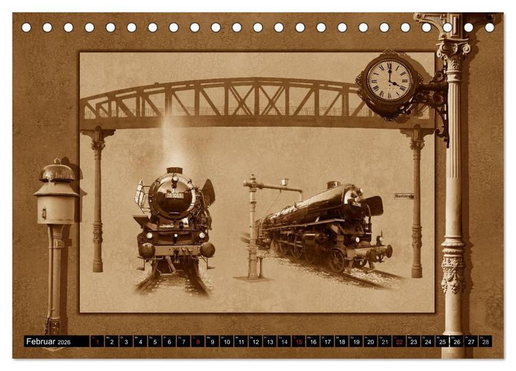 Produktbild: Nostalgie in Sepia (Tischkalender 2026 DIN A5 quer), CALVENDO Monatskalender