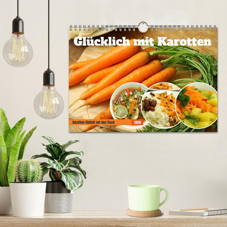 Produktbild: Gl&uuml;cklich mit Karotten (Wandkalender 2026 DIN A4 quer), CALVENDO Monatskalender