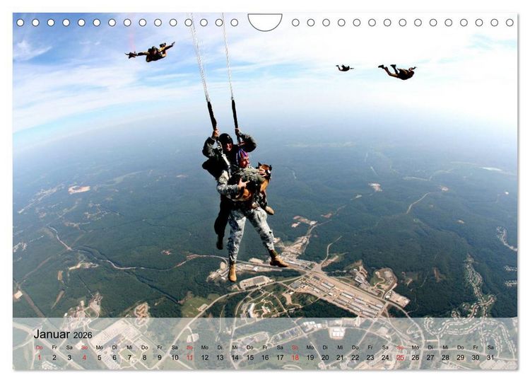 Produktbild: Fallschirmspringer. Absprung der U.S. Navy Seals (Wandkalender 2026 DIN A4 quer), CALVENDO Monatskalender