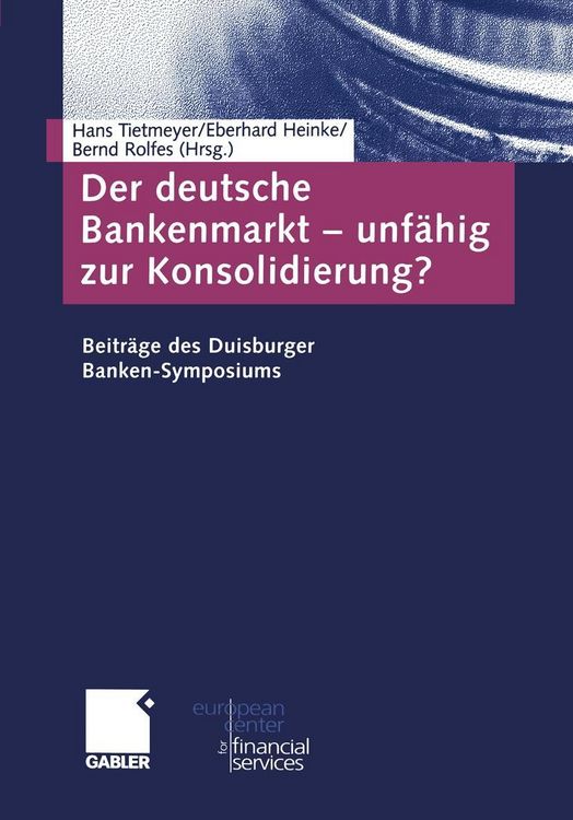 Produktbild: Der deutsche Bankenmarkt - unf&auml;hig zur Konsolidierung?