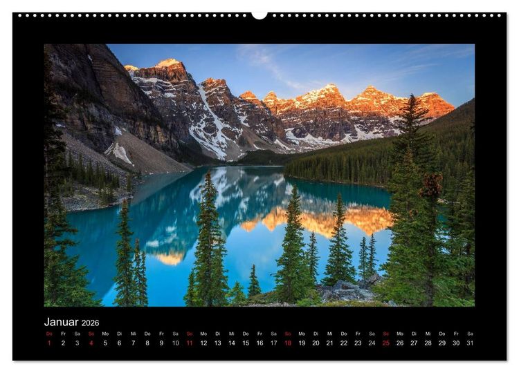 Produktbild: KANADA - Rocky Mountains (hochwertiger Premium Wandkalender 2026 DIN A2 quer), Kunstdruck in Hochglanz