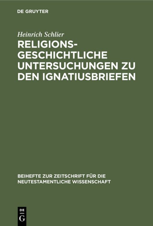Produktbild: Religionsgeschichtliche Untersuchungen zu den Ignatiusbriefen