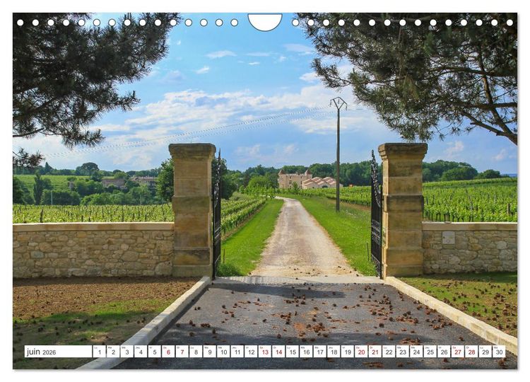 Produktbild: D&eacute;couvrir la r&eacute;gion Nouvelle-Aquitaine (Calendrier mural 2026 DIN A4 vertical), CALVENDO calendrier mensuel