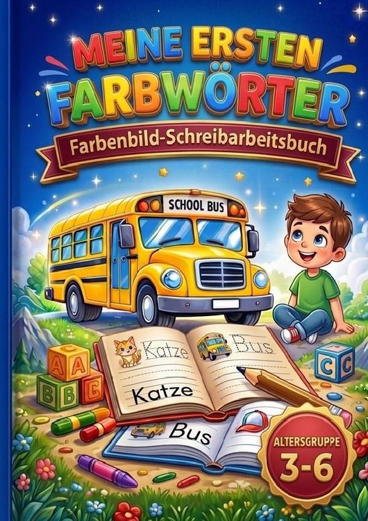 Produktbild: Meine ersten FarbW&ouml;rter &ndash; Farbenfrohes Arbeitsbuch zum Lesen &amp; Schreiben lernen (3&ndash;6 Jahre)