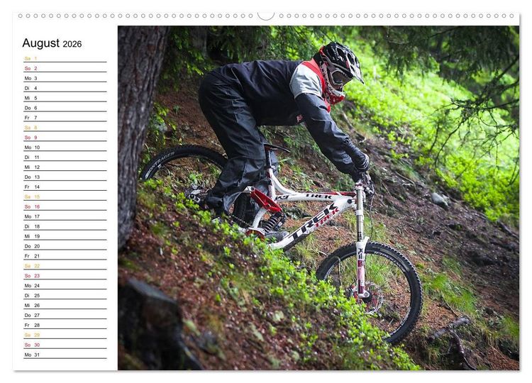Produktbild: Mountainbike Freeride Momente (Wandkalender 2026 DIN A2 quer), CALVENDO Monatskalender