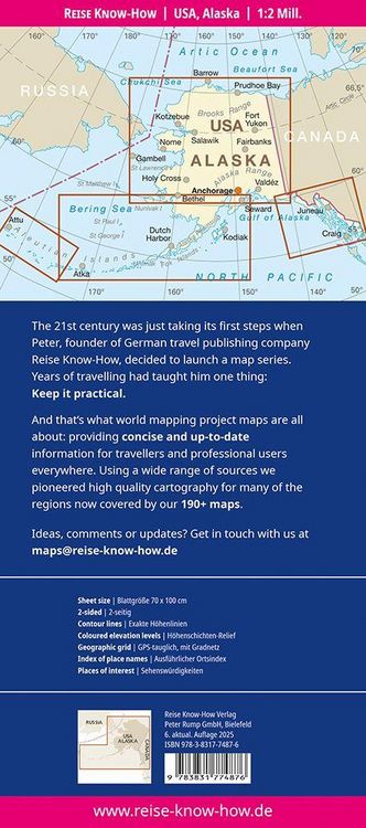 Produktbild: Reise Know-How Landkarte USA 11, Alaska (1:2.000.000)