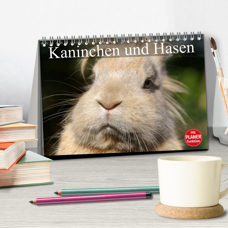 Produktbild: Kaninchen und Hasen (Tischkalender 2026 DIN A5 quer), CALVENDO Monatskalender