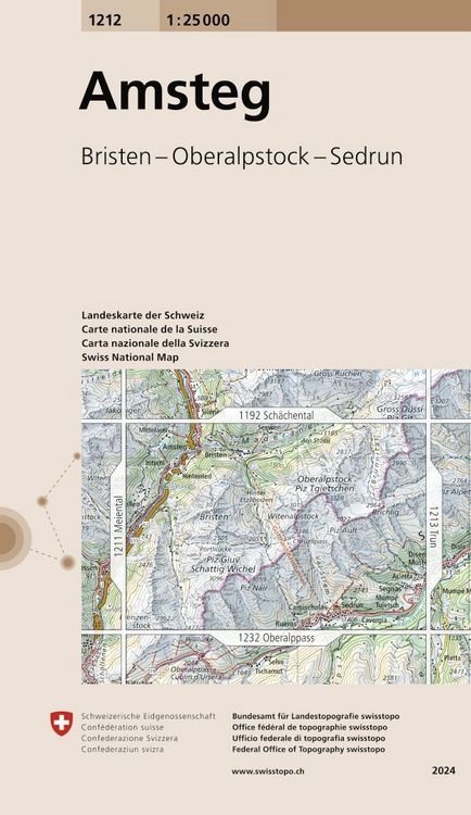 Produktbild: Swisstopo 1 : 25 000 Amsteg
