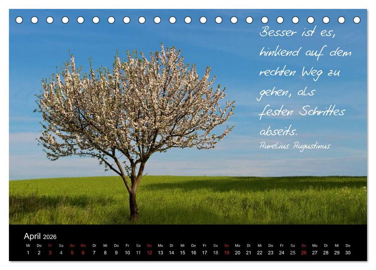 Produktbild: Poetische Wege (Tischkalender 2026 DIN A5 quer), CALVENDO Monatskalender