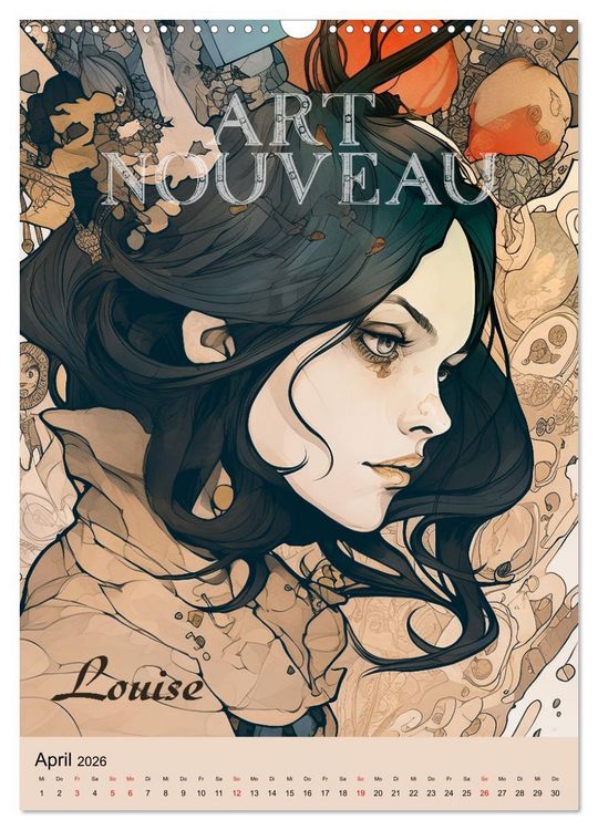 Produktbild: Art Nouveau - Galerie der Sch&ouml;nheiten (Wandkalender 2026 DIN A3 hoch), CALVENDO Monatskalender