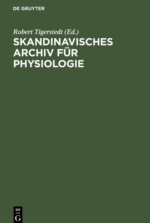 Produktbild: Skandinavisches Archiv f&uuml;r Physiologie