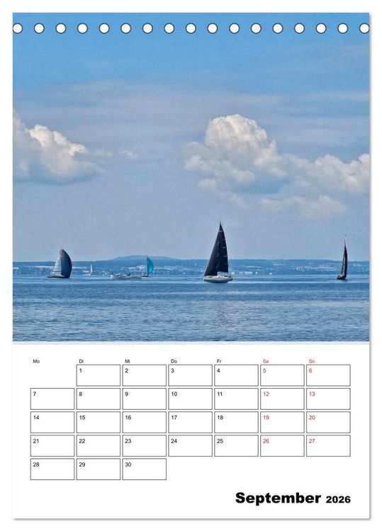 Produktbild: Bodenseeradweg - Auf dem Bodensee durch 3 L&auml;nder (Tischkalender 2026 DIN A5 hoch), CALVENDO Monatskalender