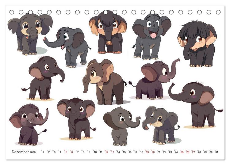 Produktbild: ComicZoo - eine lustige Tiertruppe (Tischkalender 2026 DIN A5 quer), CALVENDO Monatskalender