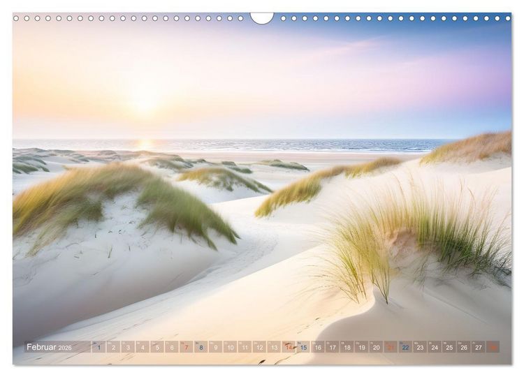 Produktbild: Sandd&uuml;nen In der W&uuml;ste und am Meer (Wandkalender 2026 DIN A3 quer), CALVENDO Monatskalender