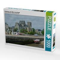 Produktbild: CALVENDO Puzzle Cherbourg, das Meer in der Stadt | 1000 Teile Lege-Gr&ouml;&szlig;e 64x48cm Foto-Puzzle f&uuml;r gl&uuml;ckliche Stunden