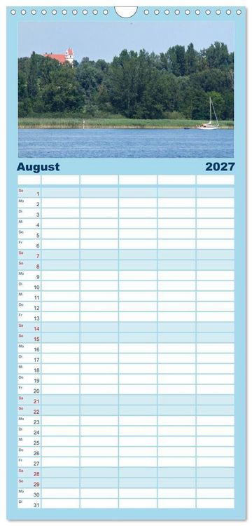 Produktbild: Familienplaner 2027 - Ein Jahr am BODENSEE mit 5 Spalten (Wandkalender, 21 x 45 cm) CALVENDO