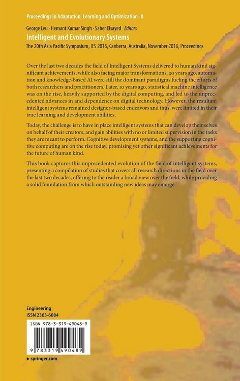 Produktbild: Intelligent and Evolutionary Systems