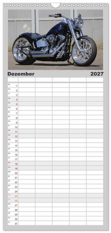 Produktbild: Familienplaner 2027 - Best of Custom- and Showbikes mit 5 Spalten (Wandkalender, 21 x 45 cm) CALVENDO