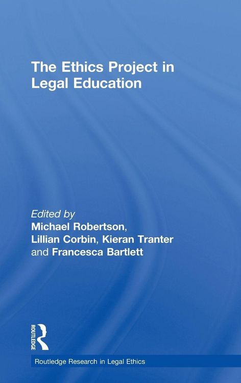 Produktbild: The Ethics Project in Legal Education