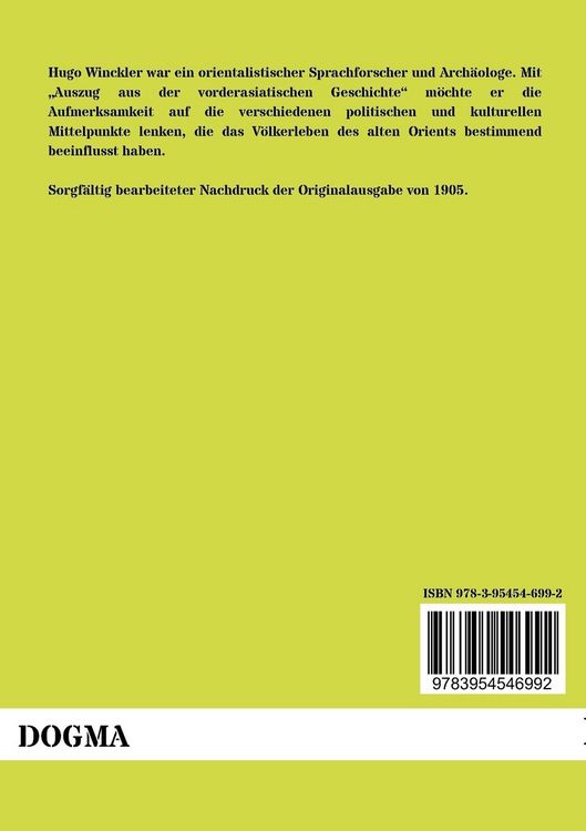 Produktbild: Auszug aus der vorderasiatischen Geschichte