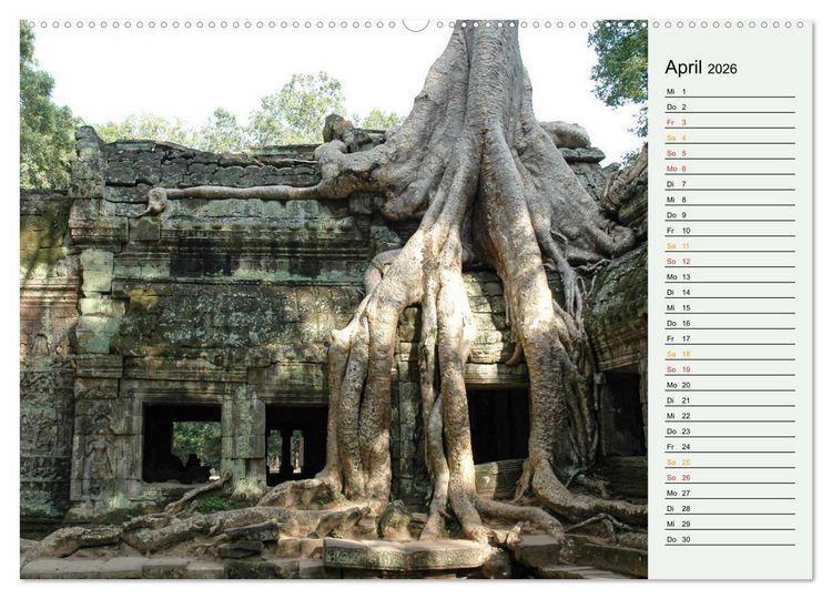 Produktbild: Asien - Thailand und Kambodscha (hochwertiger Premium Wandkalender 2026 DIN A2 quer), Kunstdruck in Hochglanz