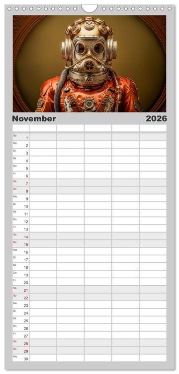 Produktbild: Familienplaner 2026 - Astronauten Outfits mit 5 Spalten (Wandkalender, 21 x 45 cm) CALVENDO