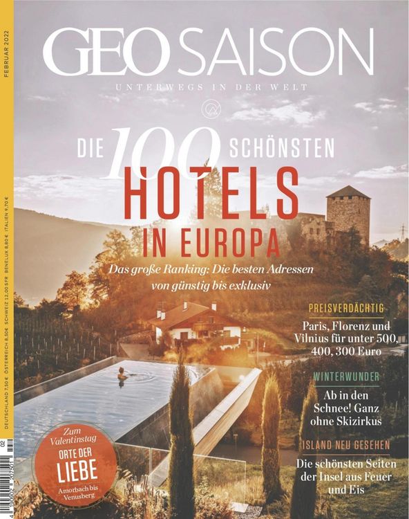 Produktbild: GEO SAISON 02/2022 - Die 100 sch&ouml;nsten Hotels in Europa