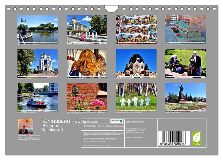 Produktbild: K&Ouml;NIGSBERG HEUTE - Bilder aus Kaliningrad (Wandkalender 2026 DIN A4 quer), CALVENDO Monatskalender