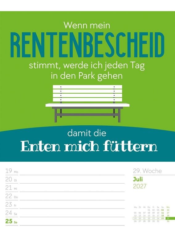 Produktbild: Klartext Spr&uuml;chekalender Wochenplaner 2027