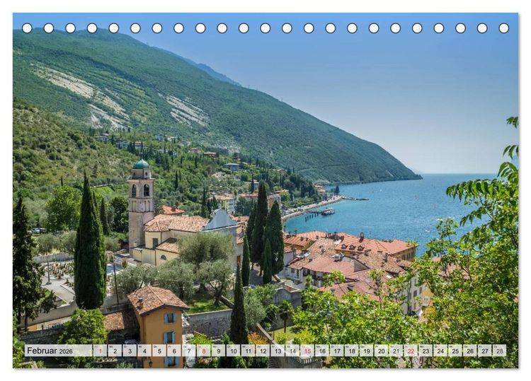 Produktbild: WUNDERBARER GARDASEE Riva del Garda und Torbole (Tischkalender 2026 DIN A5 quer), CALVENDO Monatskalender