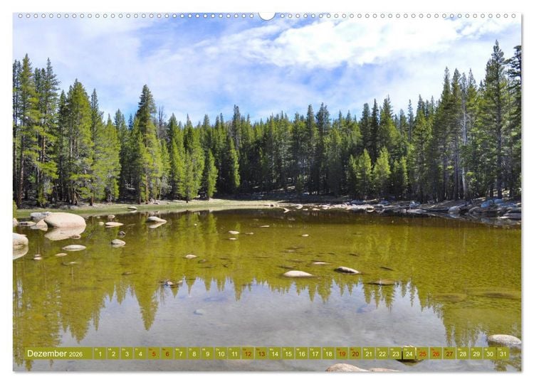 Produktbild: Erlebe mit mir die Landschaft des Yosemite Nationalpark (hochwertiger Premium Wandkalender 2026 DIN A2 quer), Kunstdruck in Hochglanz