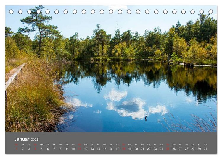 Produktbild: Moor- und Heidelandschaften Niedersachsen (Tischkalender 2026 DIN A5 quer), CALVENDO Monatskalender
