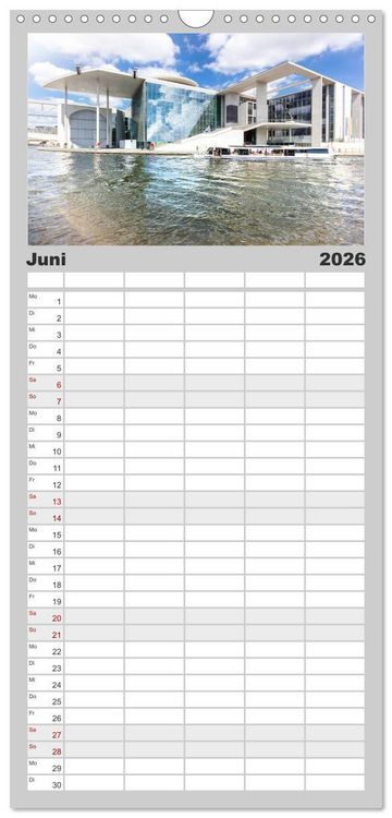 Produktbild: Familienplaner 2026 - SOMMER IN BERLIN mit 5 Spalten (Wandkalender, 21 x 45 cm) CALVENDO