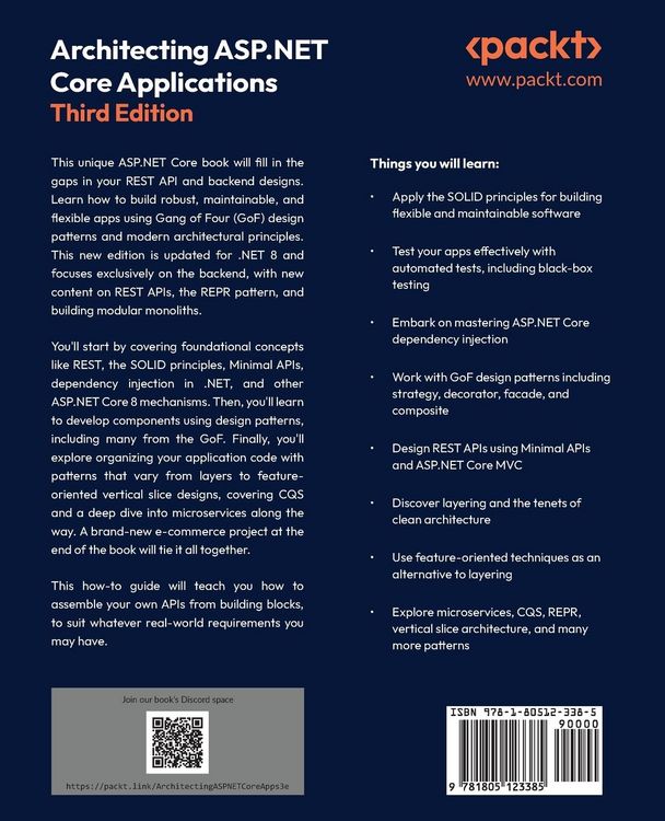 Produktbild: Architecting ASP.NET Core Applications - Third Edition