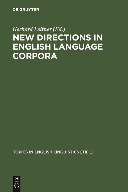 Produktbild: New Directions in English Language Corpora