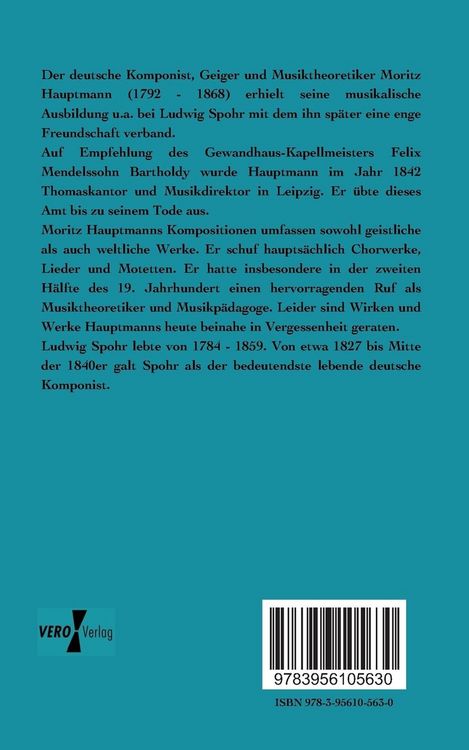 Produktbild: Briefe von Moritz Hauptmann an Ludwig Spohr