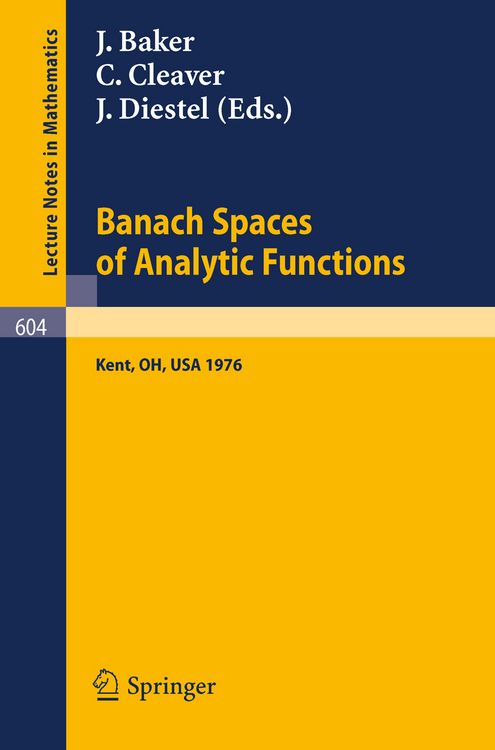 Produktbild: Banach Spaces of Analytic Functions.
