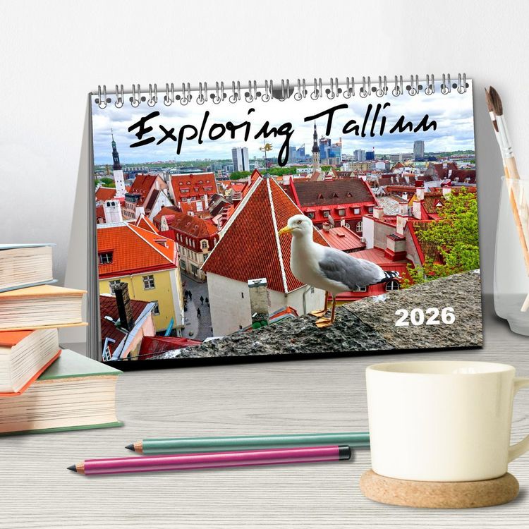 Produktbild: Exploring Tallinn (Desk Calendar 2026 DIN A5 landscape), CALVENDO 12 Month DeskCalendar