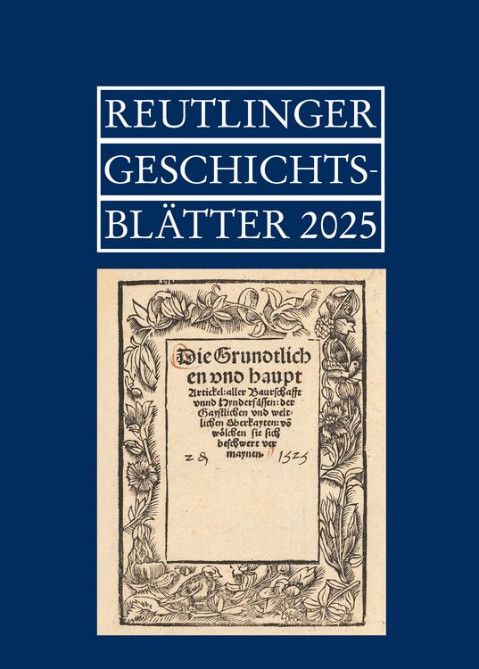 Produktbild: Reutlinger Geschichtsbl&auml;tter