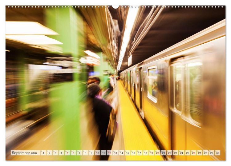 Produktbild: U-Bahn - Szenen an U-Bahnstationen in Europa und New York (hochwertiger Premium Wandkalender 2026 DIN A2 quer), Kunstdruck in Hochglanz