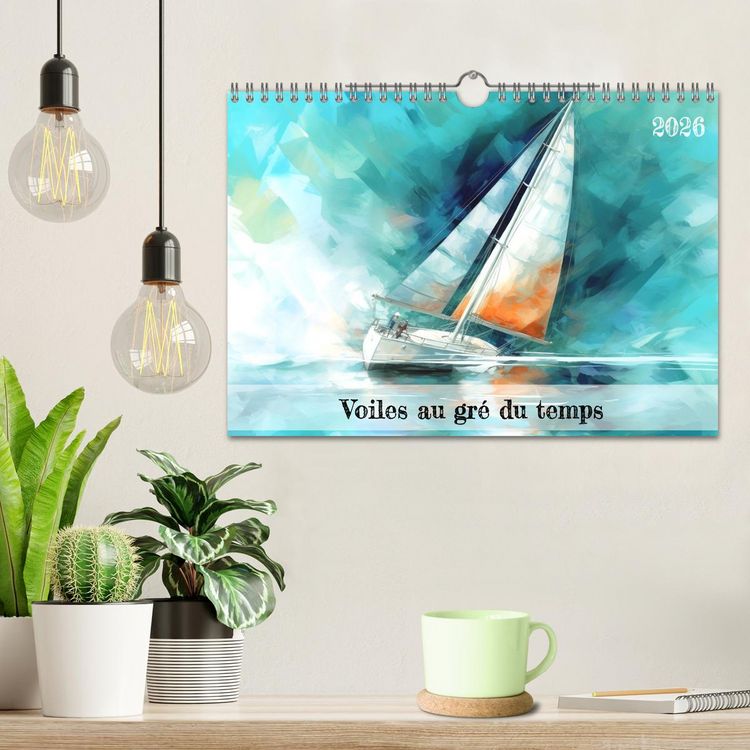 Produktbild: Voiles au gr&eacute; du temps (Calendrier mural 2026 DIN A4 vertical), CALVENDO calendrier mensuel