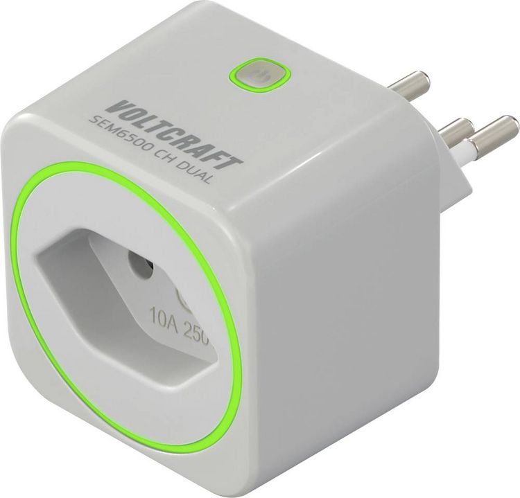 Produktbild: VOLTCRAFT SEM6500 CH DUAL Energiekosten-Messger&auml;t inkl. Funksteckdose, Datenexport, Datenloggerfunktion, Kostenprognose, TRMS