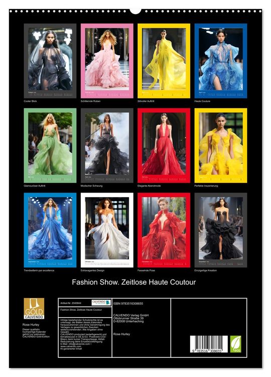 Produktbild: Fashion Show. Zeitlose Haute Coutour (hochwertiger Premium Wandkalender 2026 DIN A2 hoch), Kunstdruck in Hochglanz